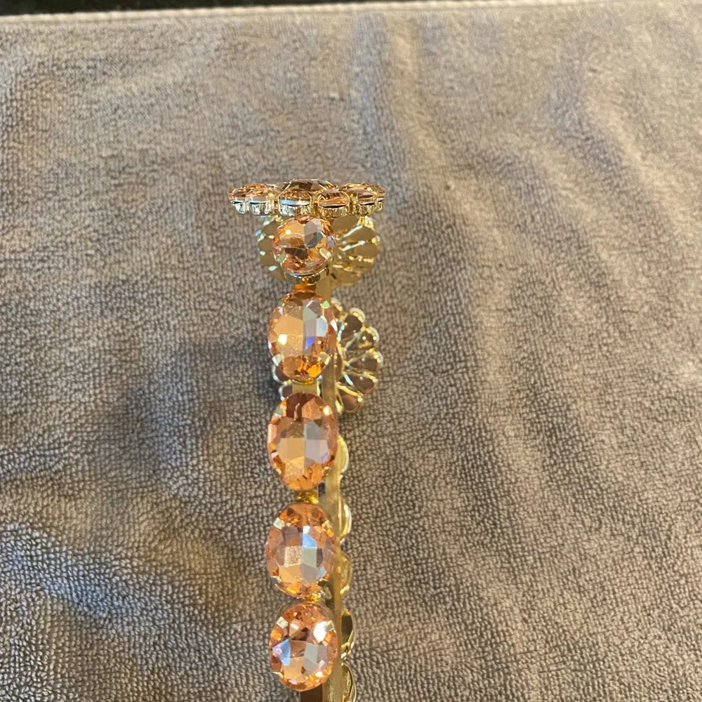Brand new rhinestone peach colored headband‎